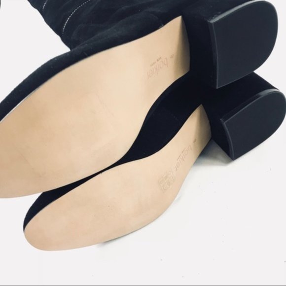 Botkier Black Suede Gold Zipper Over the Knee Boots Size 8 Brand New - Picture 2 of 8